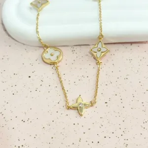 COLAR INPIRAÇÃO LOUIS VUITTON - MADRE PÉROLA