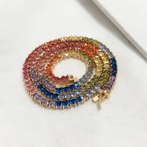 COLAR RIVIERA 4 PONTOS - COLORIDA 45CM