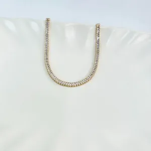COLAR RIVIERA BAGUETE COM FECHO RELÓGIO 45CM