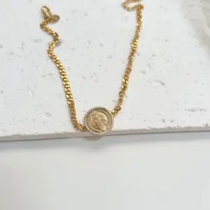 PULSEIRA MEDALHA SÃO BENTO CRAVEJADA