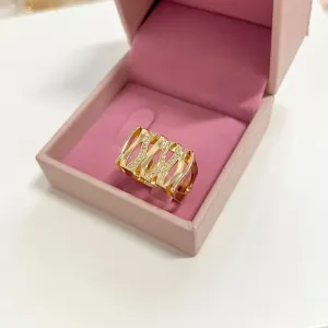 ANEL QUARADO ALTO COM RISCOS E MICRO ZIRCONIA