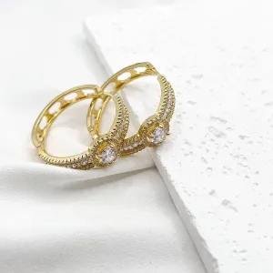 ARGOLA ZIRCONIAS BAGUETES 3,2MM