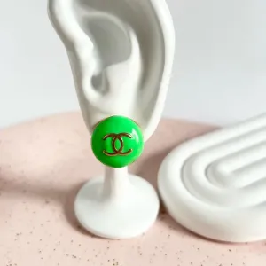 BRINCO CHANEL REDONDO - VERDE