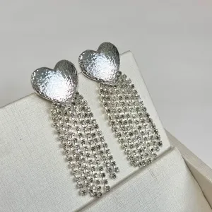 BRINCO CORAÇÃO FRANJA STRASS