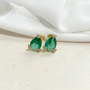 BRINCO GOTA COM DETALHES EM CORAÇÃO DE MICRO ZIRCONIAS