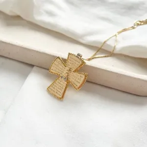 COLAR CRUZ COM ORAÇÃO AVE MARIA E NOSSA SENHORA