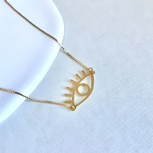 COLAR OLHO GREGO COM CÍLIOS