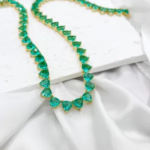 COLAR PEDRARIA - TURMALINA 45CM FECHO JOIA