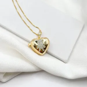 COLAR RELICÁRIO - 1 MENINO CRAVEJADO