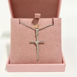 COLAR VENEZIANA 1MM COM PINGENTE CRUZ 70CM