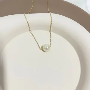 COLAR VENEZIANA COM 1 PÉROLA 10MM