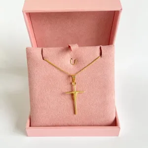 COLAR VENEZIANA COM PINGENTE CRUZ 70CM