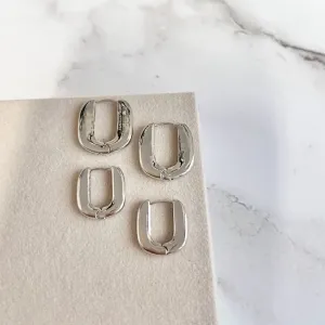 DUPLA BRINCO ARGOLA OVAL LISA