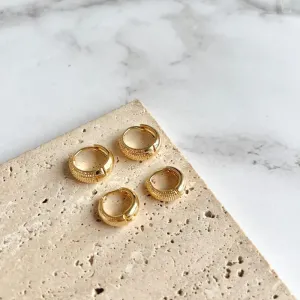 DUPLA BRINCO DE ARGOLA ARTICULADA GOTA TRABALHADA