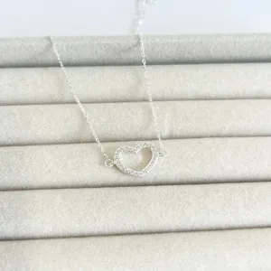 PULSEIRA PRATA925 CORAÇAO VAZADO E CRAVEJADO