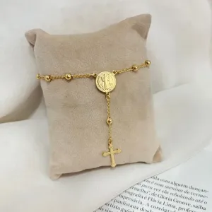 PULSEIRA TERÇO BOLINHAS E SÃO BENTO