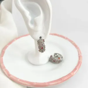 BRINCO ARGOLA ARTICULADA ZIRCONIAS RAIBOW