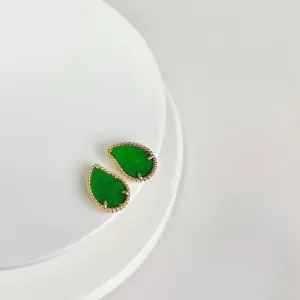 BRINCO GOTA ACRÍLICO VERDE ESMERALDA