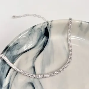 COLAR CHOKER RIVIERA BAGUETES 4MM 40CM