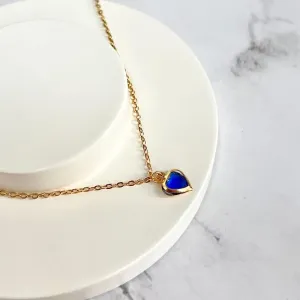 COLAR GARGANTILHA COM CORAÇÃO AZUL