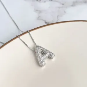 COLAR LETRA BUBBLE CRAVEJADA 2CM - A