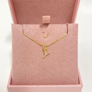 COLAR MINI LETRA CRAVEJADA - Y