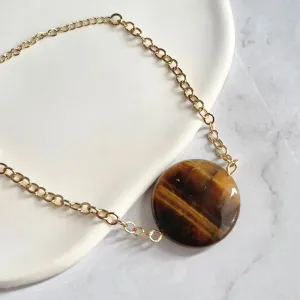 PULSEIRA COM PEDRA NATURAL - OLHO DE TIGRE