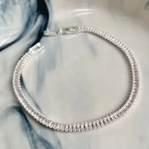 PULSEIRA RIVIERA BAGUETE COM FECHO RELÓGIO