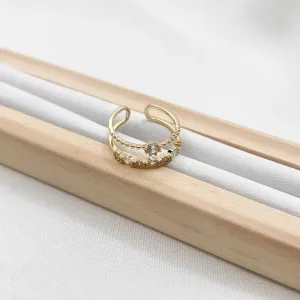 ANEL AJUSTÁVEL FALSO DUPLO PEDRARIA