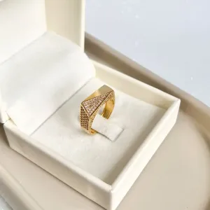 ANEL LADOS GEOMÉTRICOS CRAVEJADOS