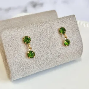 BRINCO 2 PONTOS DE STRASS - VERDE