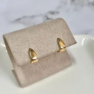 BRINCO ARGOLA ARTICULADA LISA EM TRIÂNGULO 1CM