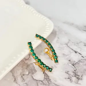 BRINCO EAR CUFF RIVIERA VERDE ESMERALDA