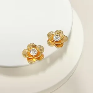 BRINCO FLOR COM MEIO STRASS