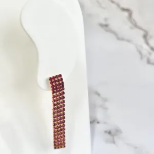 BRINCO FRANJA STRASS PINK