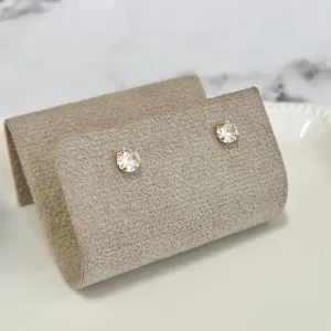 BRINCO PONTO DE LUZ ZIRCONIA 6MM