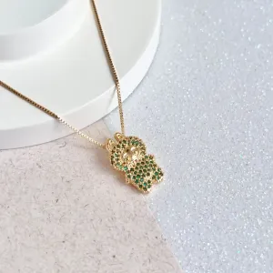 COLAR CRAVEJADO LABUBU - VERDE