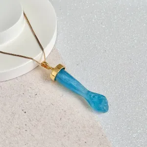 COLAR FIGA 5CM DE ACRÍLICO AZUL