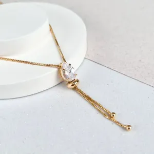 COLAR GRAVATINHA COM PINGENTE GOTA