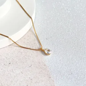 COLAR PINGENTE PONTO DE LUZ GOTA CRISTAL