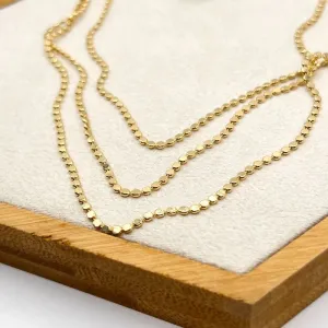 COLAR TRIPLO BOLINHAS ACHATADAS