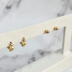 DUPLA BRINCO ARGOLA E BOLA