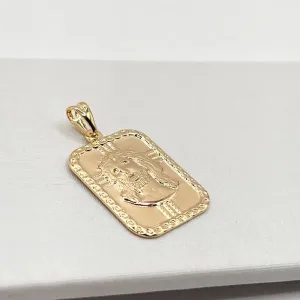 PINGENTE MEDALHA QUADRADA ROSTO JESUS CRISTO