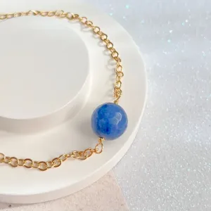 PULSEIRA COM 1 PEDRA NATURAL - QUARTZO AZUL