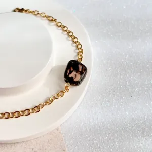 PULSEIRA COM PEDRA NATURAL - RODONITA