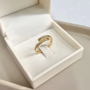 ANEL AJUSTÁVEL CRAVEJADO - INSPIRAÇÃO CARTIER