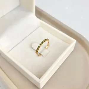 ANEL APARADOR ZIRCONIA VERDE ESMERALDA