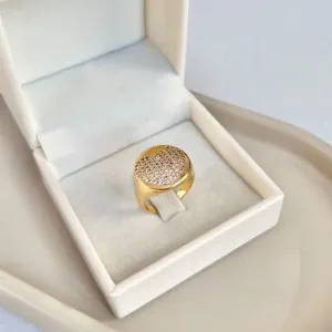 ANEL CORAÇÃO CRAVEJADO