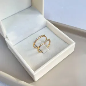 ANEL PAR DE APARADOR DELICADO 7 ZIRCONIAS