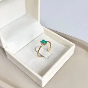 ANEL PEDRA QUADRADA TURMALINA FUSION